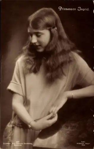 Ak Prinzessin Ingrid von Schweden als junges Mädchen