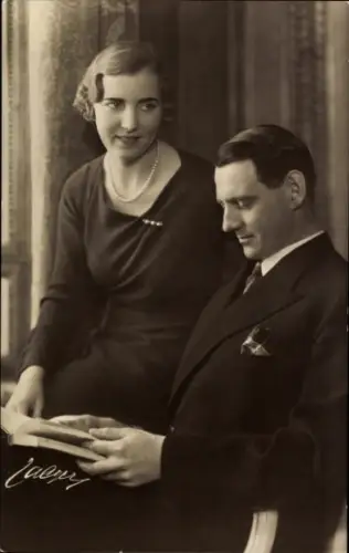 Ak Prinzessin Ingrid von Schweden, Kronprinz Frederik von Dänemark, Portrait