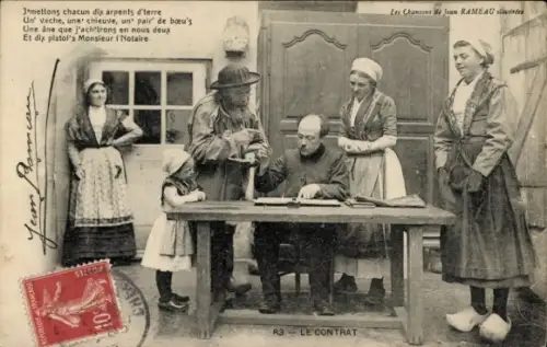 Lied Ak Les Chansons de Jean Rameau, Le Contrat