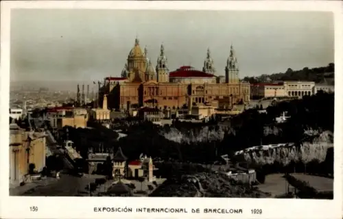 Ak Barcelona Katalonien Spanien, Weltausstellung 1929, Palacio Nacional