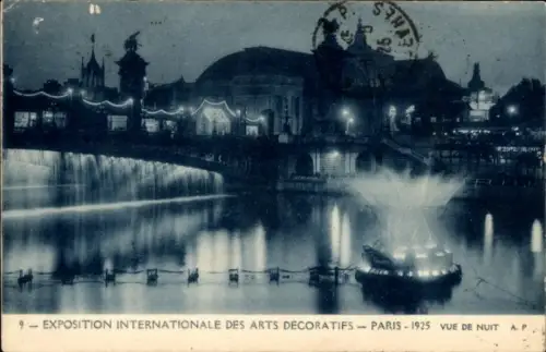 Ak Paris, Expo des Arts Déco, Weltausstellung 1915, Vue de Nuit