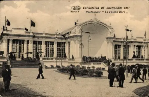 CPA Exposition de Charleroi 1911, Restaurant Le Faisan Doré