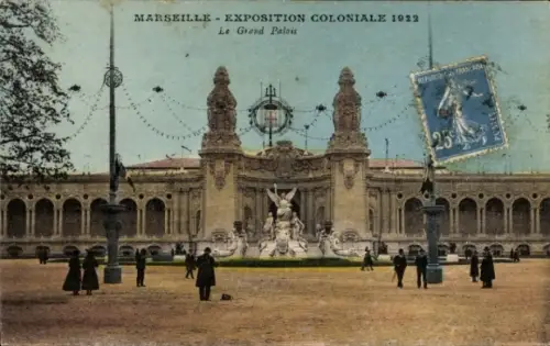 CPA Marseille Bouches du Rhône, Exposition Coloniale 1922, Grand Palais