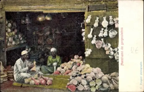 Ak Marchand de gargoulelles, Händler