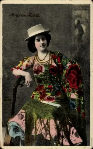 Ak Schauspielerin Amparo Marti, Portrait