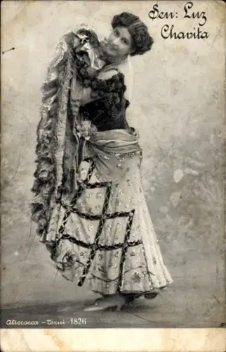Ak Tänzerin Luz Chavita, Portrait