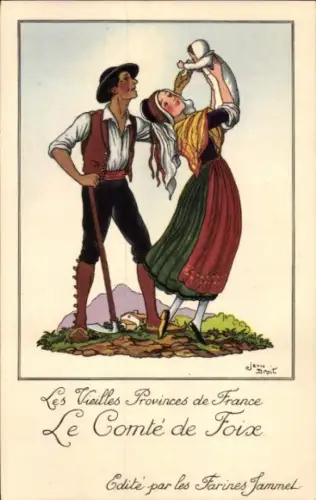 Künstler Ak Droit, Les Vieilles Provinces de France, Le Comté de Foixe