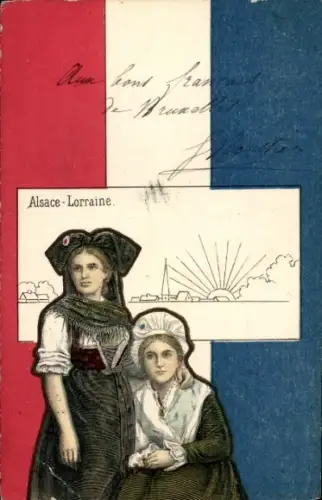Ak Alsace-Lorraine, Elsässerin in Tracht