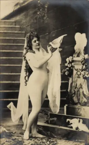 Ak Nackte Frau, Ganzkörperanzug