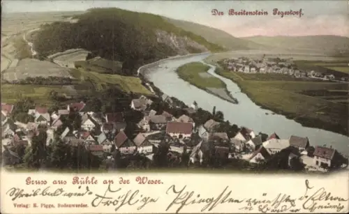 Ak Rühle Bodenwerder an der Weser, Gesamtansicht, Breitenstein Segestorf