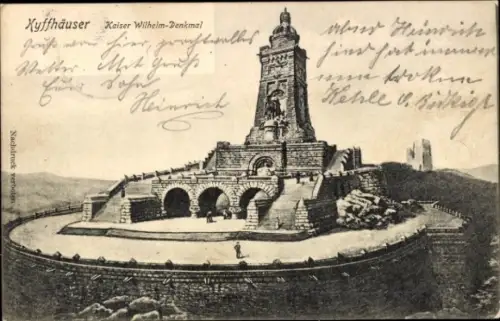 Ak Bad Frankenhausen am Kyffhäuser Thüringen, Kyffhäuser Denkmal, Kaiser Wilhelm-Denkmal, Nachdru