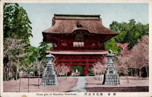 Ak Kamakura Präfektur Kanagawa Japan, Tor des Kenchoji