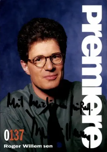 Ak Schauspieler Roger Willemsen, Portrait, Autogramm