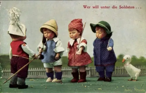 Ak Käthe Kruse Puppen, Gans