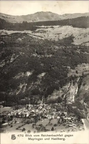 Ak Meyringen Meiringen Kanton Bern, Blick vom Reichenbachfall,  Hasliberg, Landschaft