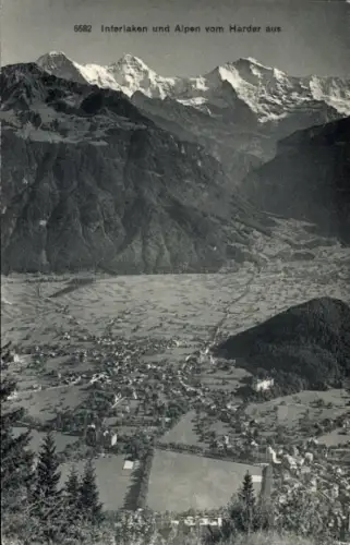 Ak Interlaken Kanton Bern Schweiz,  Alpen, Berglandschaft, Harder
