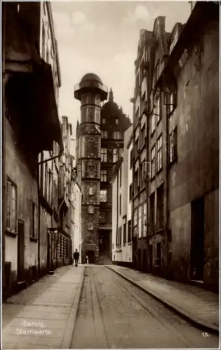 Ak Gdańsk Danzig,  Sternwarte, Straße, Gebäude,  