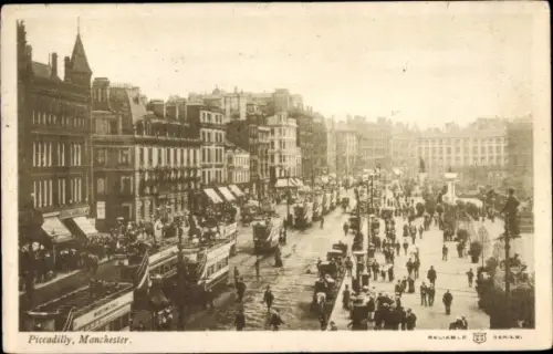 Ak Manchester North West England, Piccadilly