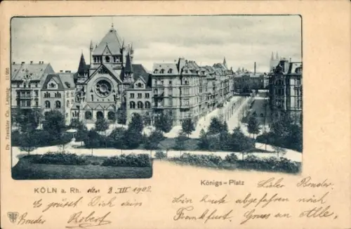 Ak Köln am Rhein, Königsplatz, Synagoge