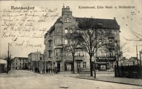Ak Berlin Reinickendorf, Katasteramt, Markstraße Ecke Holländerstraße, Geschäft Berliner Morgenpost