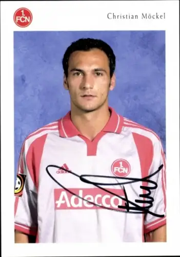 Autogrammkarte Fußballer Christian Möckel, 1. FC Nürnberg, Autogramm