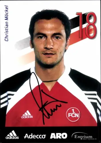 Autogrammkarte Fußballer Christian Möckel, 1. FC Nürnberg, Autogramm