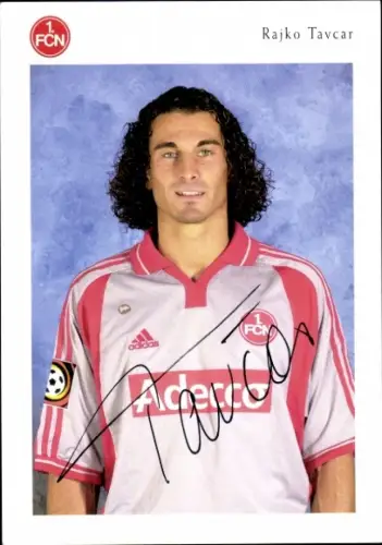 Autogrammkarte Fußballer Rajko Tavcar, 1. FC Nürnberg, Autogramm