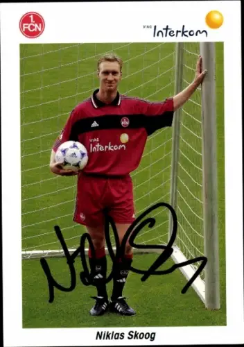 Autogrammkarte Fußballer Niklas Skoog, 1. FC Nürnberg, Autogramm