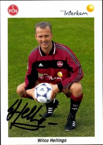Autogrammkarte Fußballer Wilco Hellinga, 1. FC Nürnberg, Autogramm