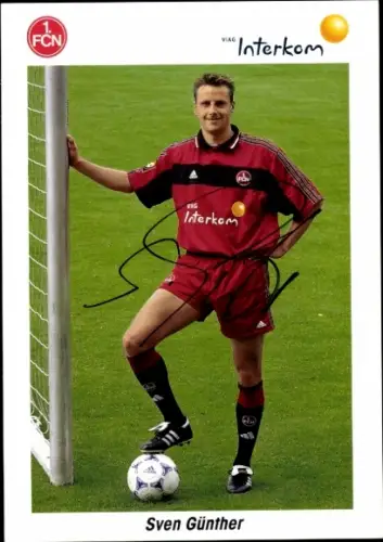 Autogrammkarte Sven Günther, 1. FC Nürnberg, Portrait, Autogramm