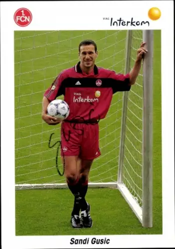 Autogrammkarte Fußballer Sandi Gusic, 1. FC Nürnberg, Autogramm