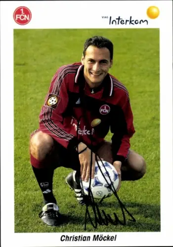 Autogrammkarte Fußballer Christian Möckel, 1. FC Nürnberg, Autogramm