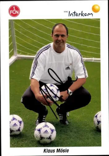 Autogrammkarte Fußballer Klaus Mösle, 1. FC Nürnberg, Autogramm
