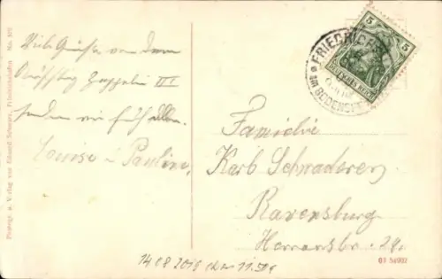 Ak Zeppelins Luftschiff, Graf Zeppelin mit Tochter in der Gondel, LZ 3