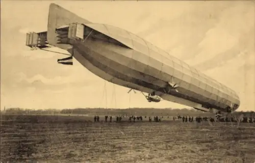 Ak Frankfurt am Main, Zeppelin-Luftschiff Viktoria Luise, Landung