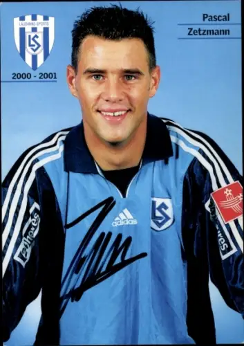 Autogrammkarte Pascal Zetzmann, Lausanne Sports, Portrait, Autogramm