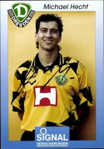 Autogrammkarte Fußballer Michael Hecht, SG Dynamo Dresden, Autogramm