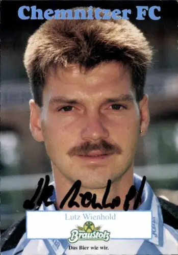 Autogrammkarte Fußballer Lutz Wienhold, Chemnitzer FC, Autogramm