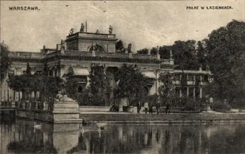 Ak Warszawa Warschau Polen, Łazienki-Palast