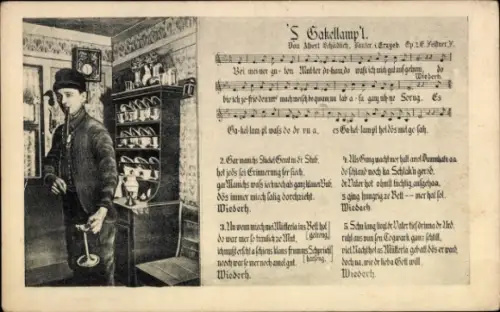 Lied Ak 'S Gakellemp'l, Albert Schädlich, Erzgebirge