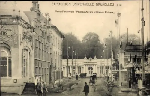 CPA Exposition de Bruxelles 1910, Pavillon Anvers, Maison Rubens