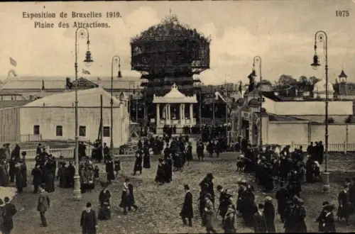 Ak Bruxelles Brüssel, Exposition 1910, Plaine des Attractions, Turm