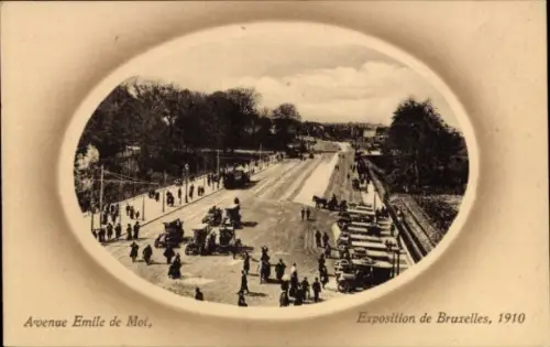 Ak Brüssel, Weltausstellung 1910, Avenue Emile de Mot