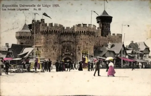 CPA Exposition Universelle de Liége 1905, Les Arénes Liégeoises
