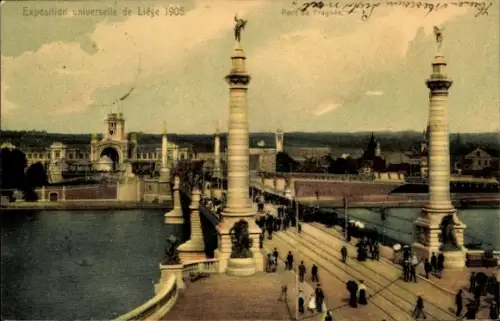 CPA Liege, Exposition universelle 1905, Pont de Fragnée