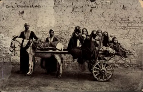 CPA Caire Égypte, Charette Arabe