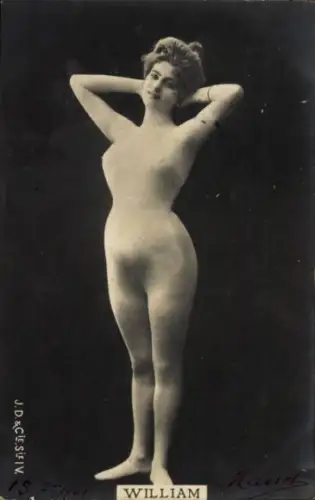 Ak Nackte Frau, Erotik, William