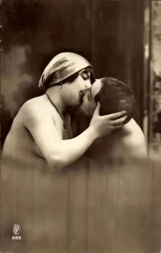 Ak Liebespaar, Kuss, Liebe