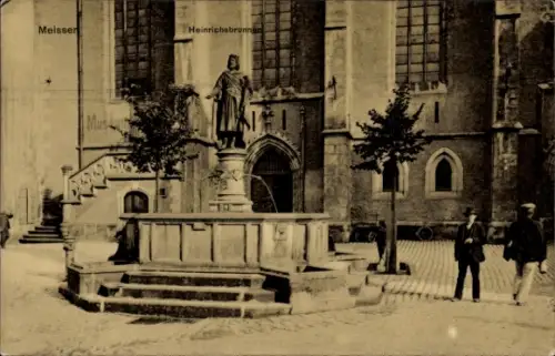Ak Meißen an der Elbe, Heinrichsbrunnen