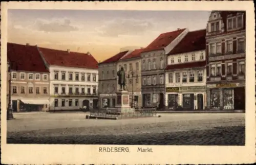 Ak Radeberg in Sachsen, Marktplatz